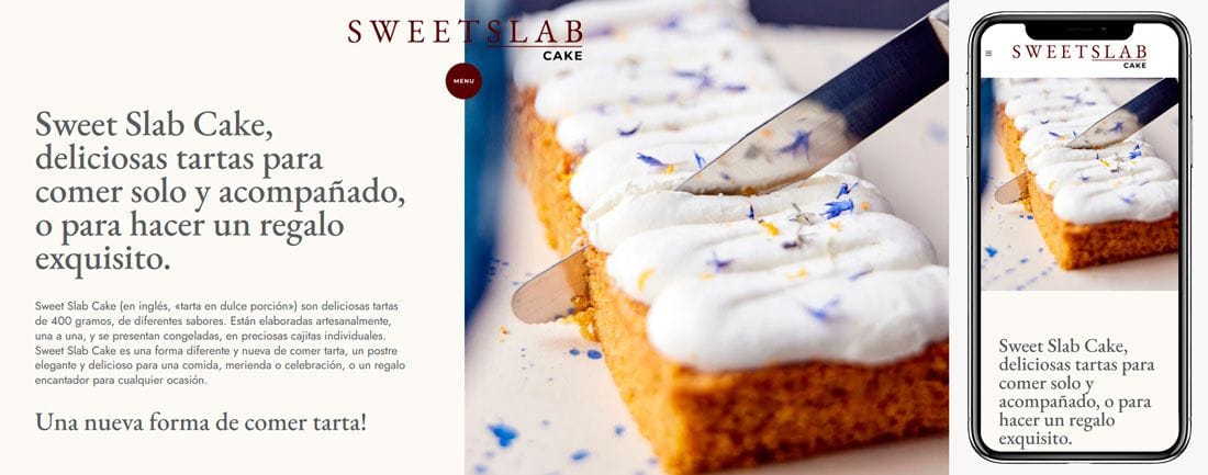 TWM diseno web SweetsLab Cake
